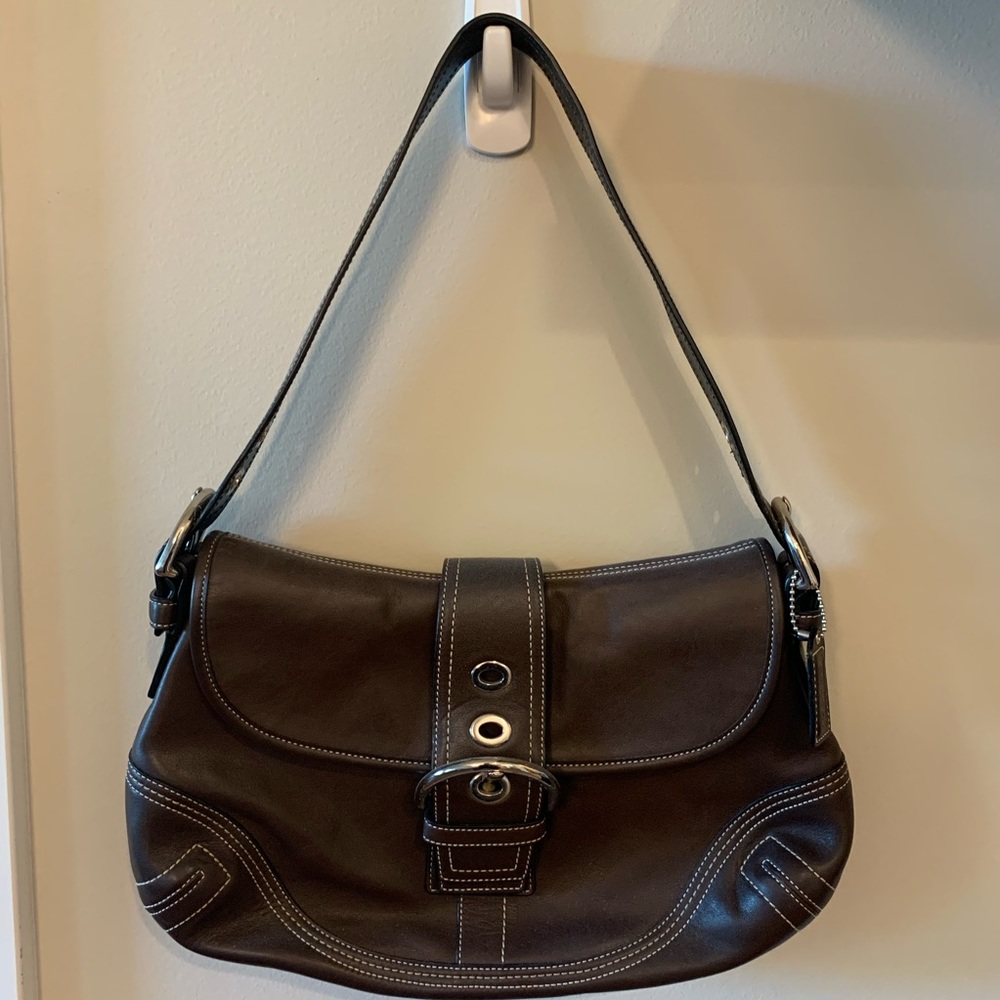 Coach chocolate shoulder bag